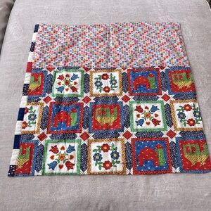 Kids Handmade Quilt 34" x 34.5" | Colorful Patchwork | Boho Nursery Decor